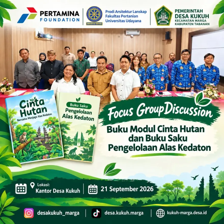 Desa Kukuh Dorong Pengelolaan Alas Kedaton Berkelanjutan melalui Buku Cinta Hutan dan Buku Saku Pengelolaan
