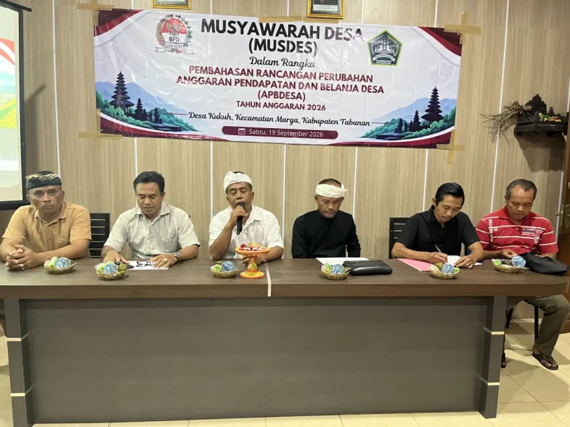 Musyawarah Desa Perubahan APB Desa Tahun Anggaran 2026 Digelar di Desa Kukuh