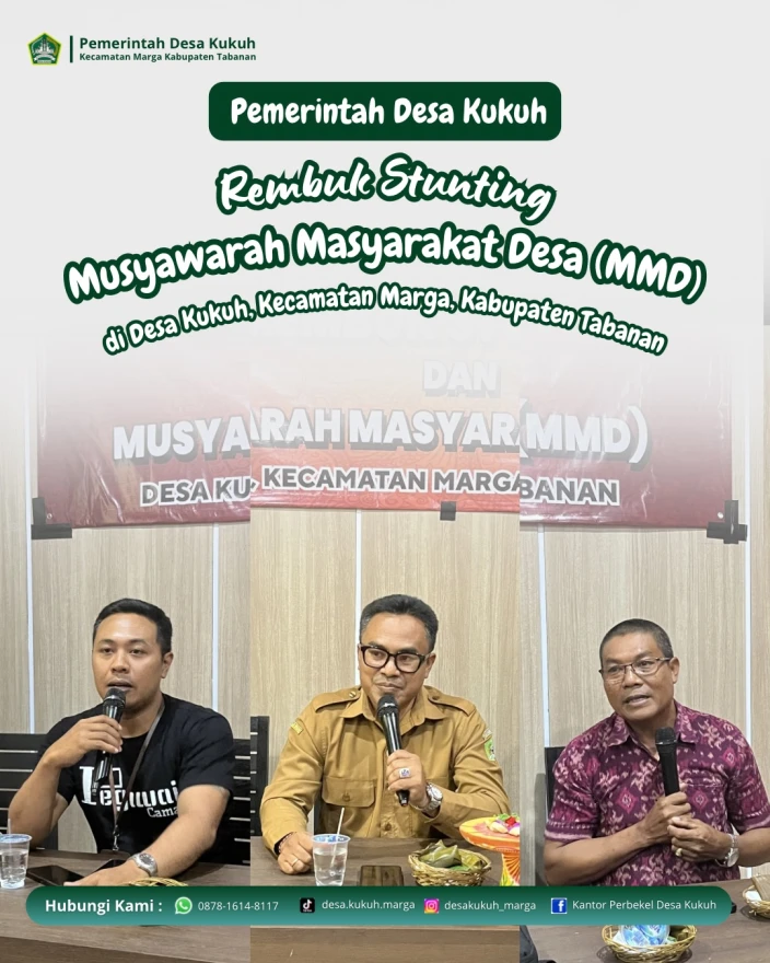 Rembuk Stunting dan MMD Desa Kukuh Bahas Pencegahan Stunting dan Pengelolaan Sampah 
