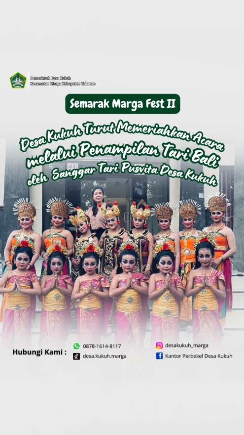 Sanggar Tari Pusvita Desa Kukuh Tampilkan Pesona Seni Tradisional Bali pada Semarak Marga Fest II